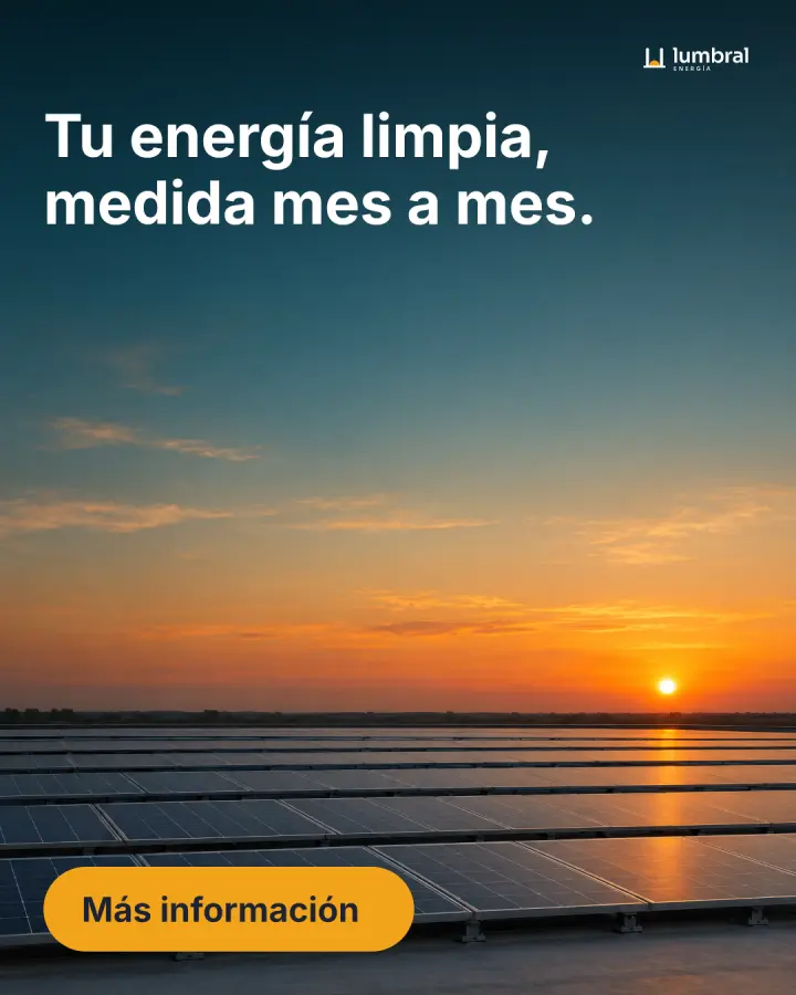 Anuncio: Tu energía limpia, medida mes a mes.