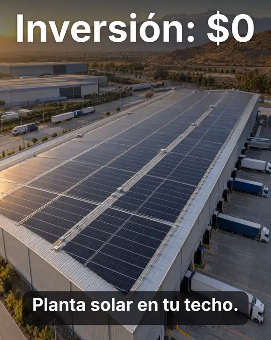 Anuncio en video: Planta solar sin inversión