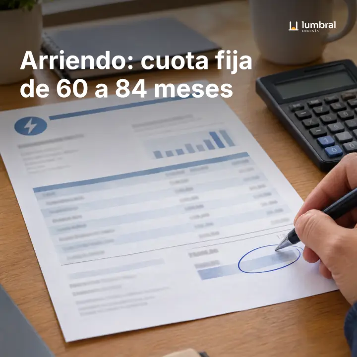 Arriendo: cuota fija de 60 a 84 meses